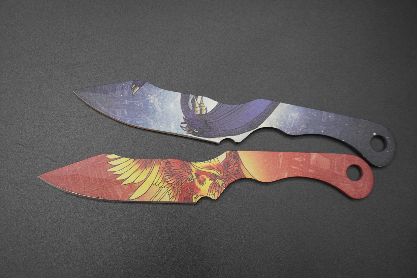 Multicolored Snake Eye Tactical 3 Piece Set Throwing Knife With Sheath
