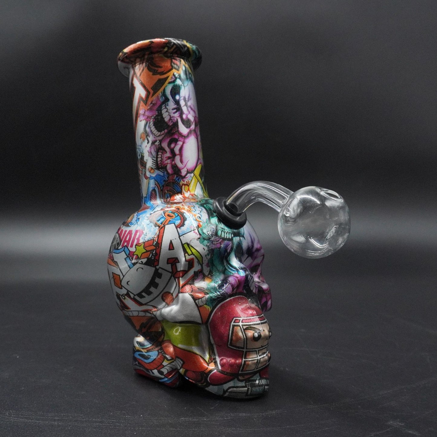 2 in 1 3D Skull Base Water Pipe (Herb or Oil)
