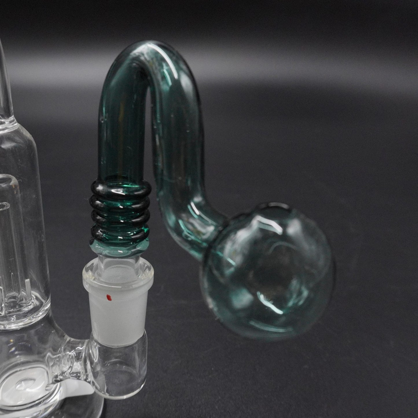 "Aura" Ribbed Glass Oil Burner Attachment 14mm