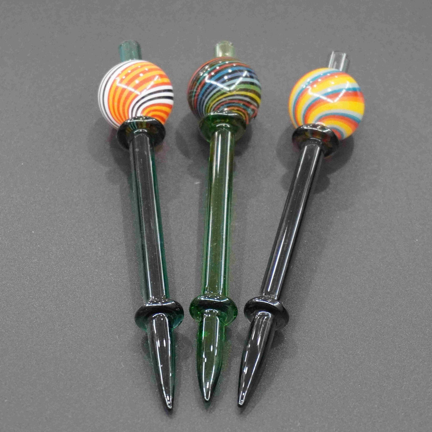 Colored glass dab stick