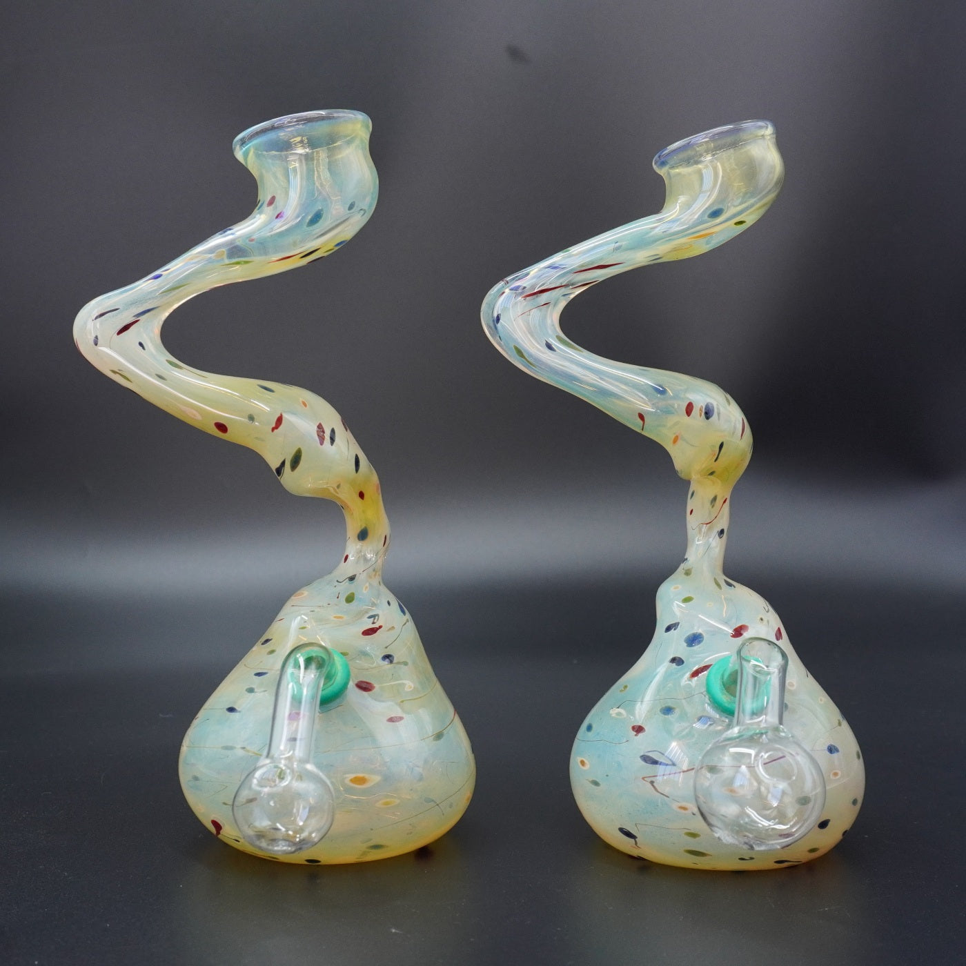 "Confetti Serpent" Fumed Glass Oil Burner