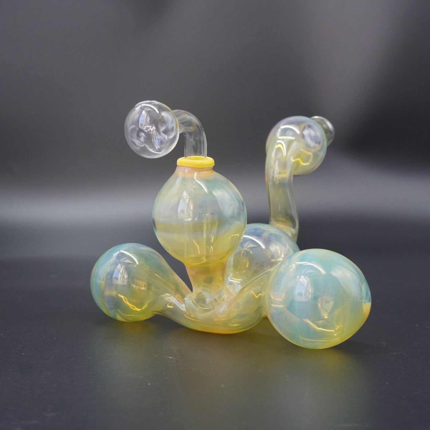 "Cosmic Caterpillar" Fumed Glass Oil Burner