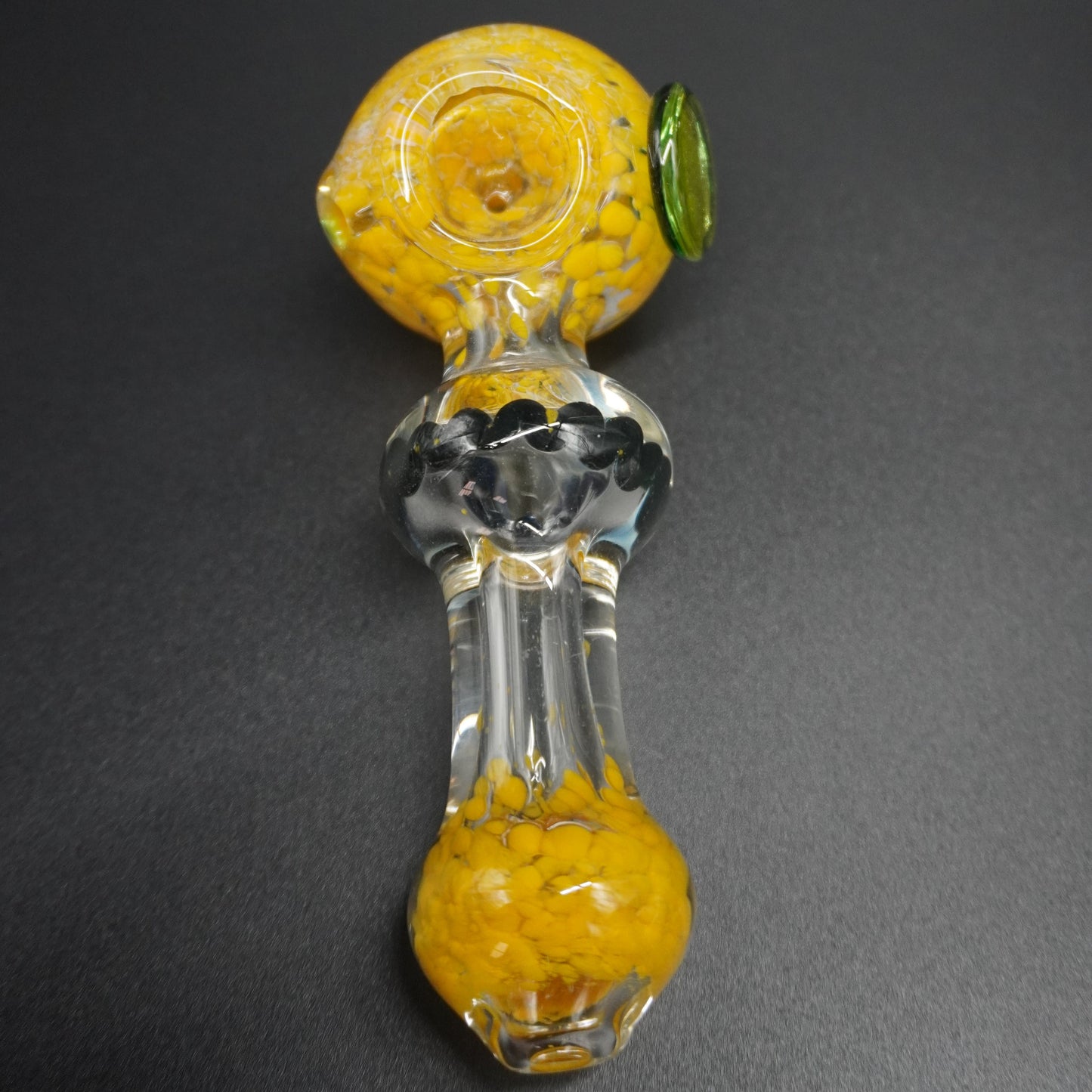 Shiny Yellow Glass Pipe 5 inches