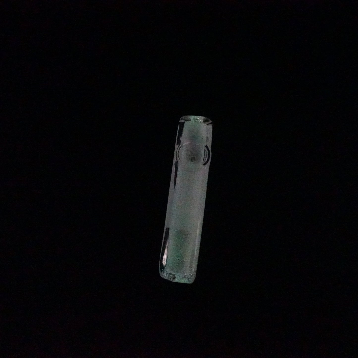 Straight Glow in The Dark Glass Pipe