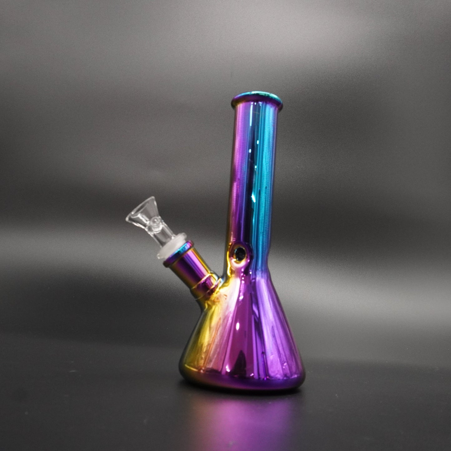 Chrome Coated 8 inch Beaker Bong