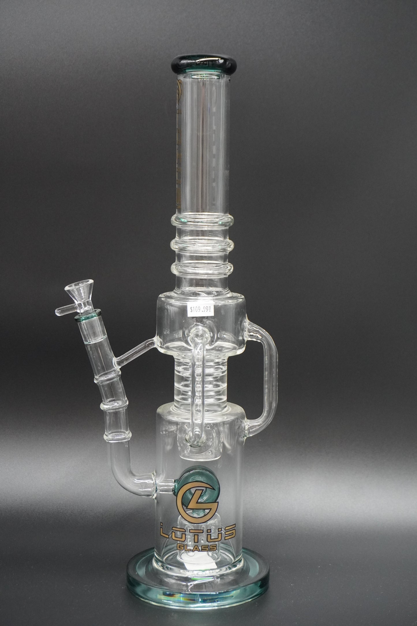 16 inch Double Perculator Lotus Glass Bong