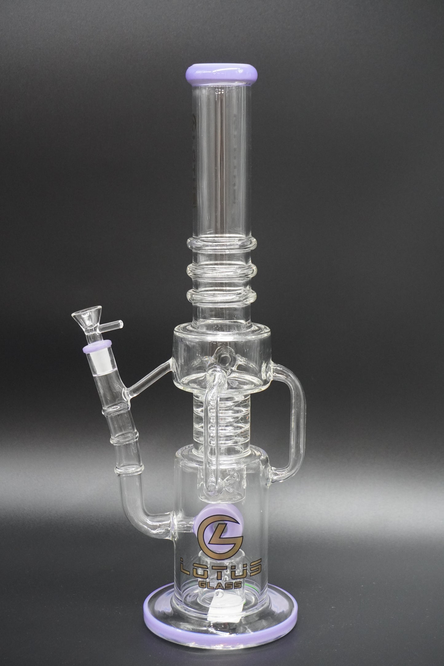 16 inch Double Perculator Lotus Glass Bong