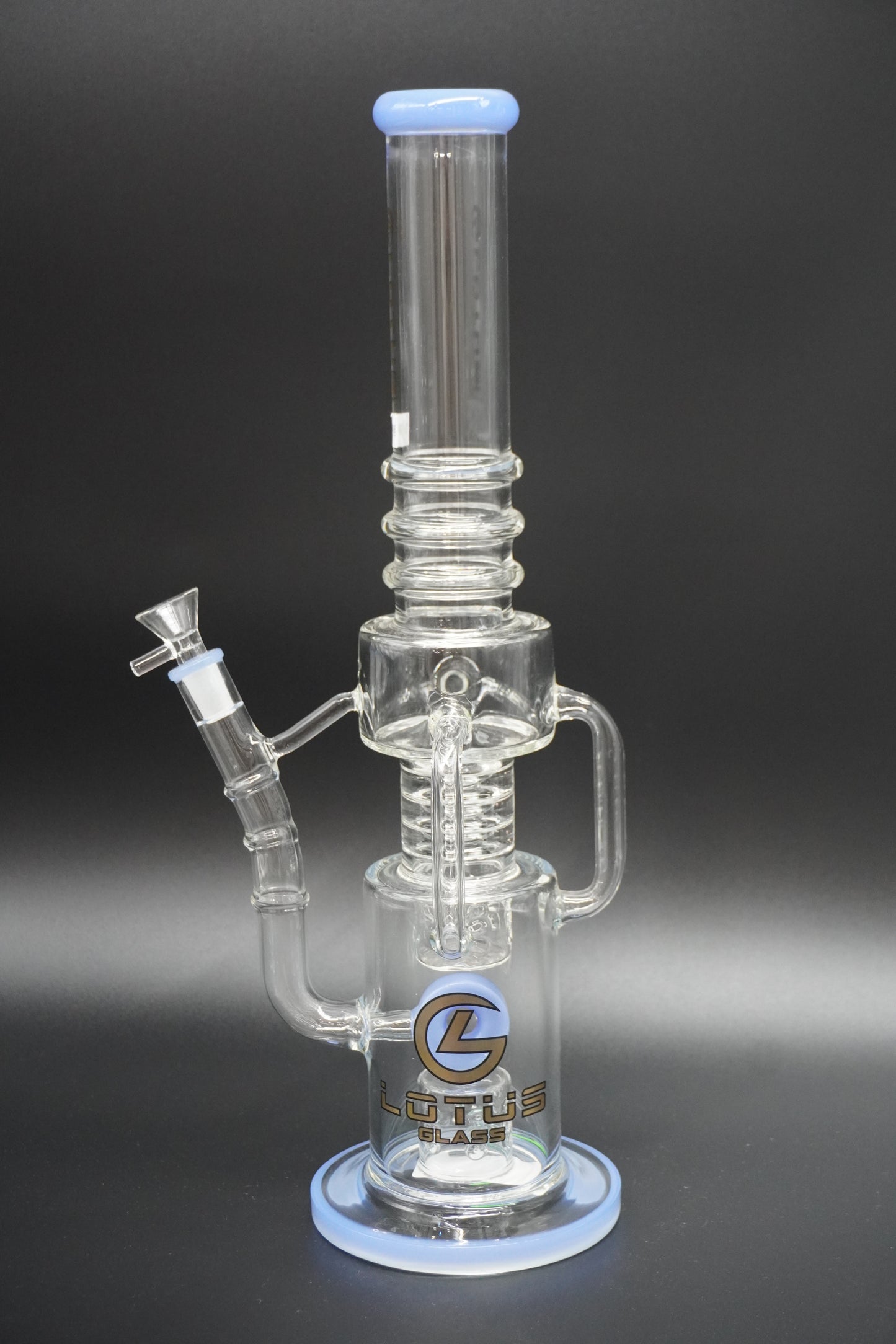 16 inch Double Perculator Lotus Glass Bong