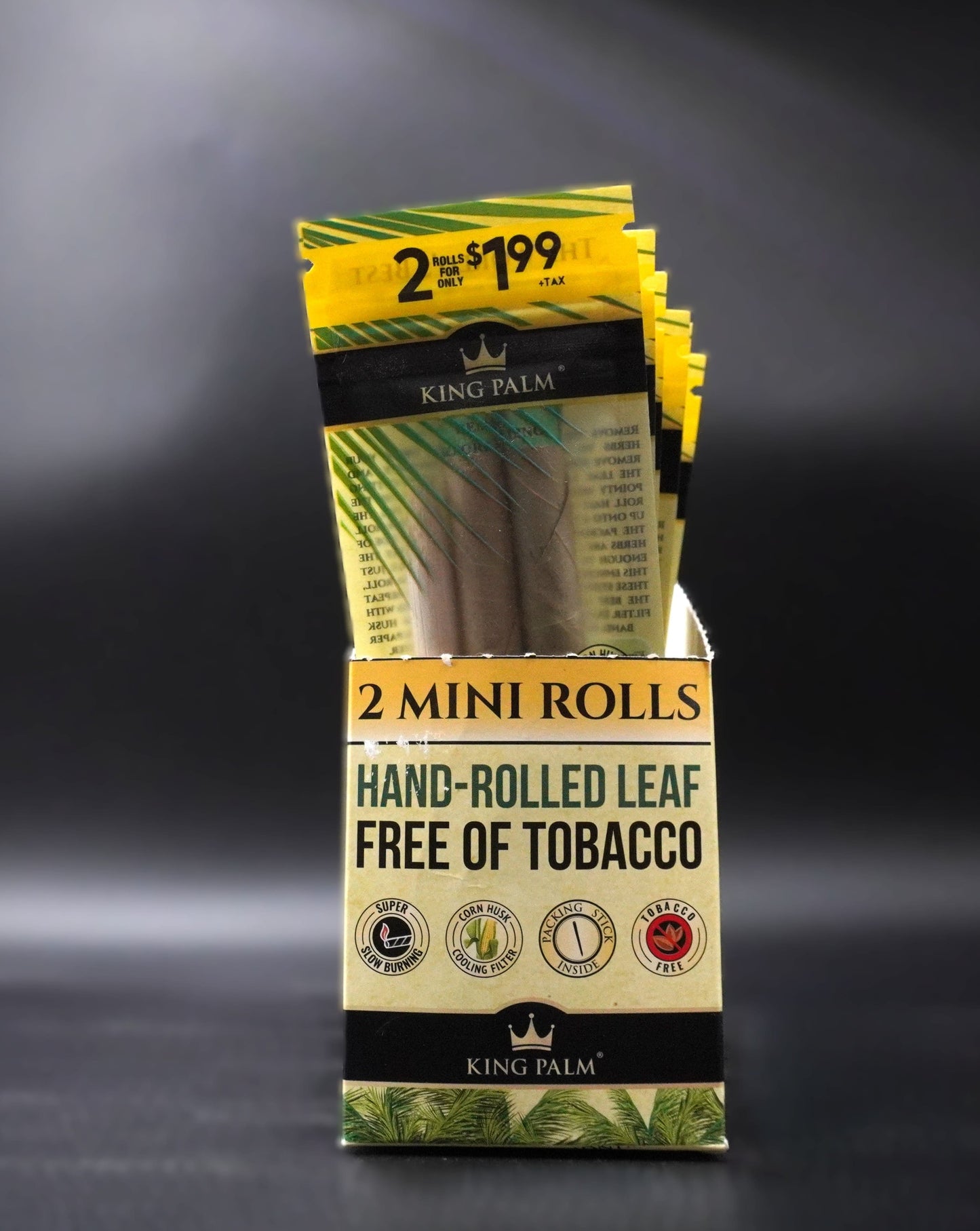 King Palm "Mini Rolls" – 2 Hand-Rolled Leaf Wraps "4 pack"