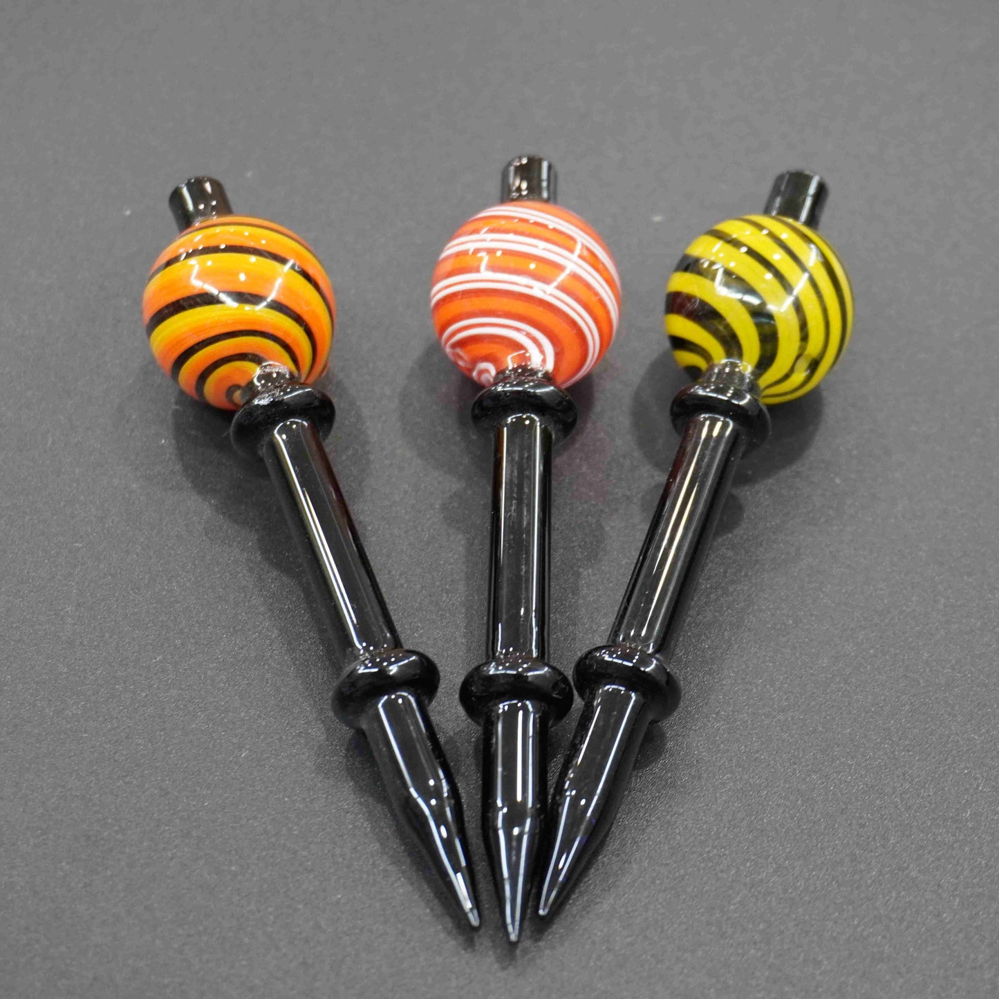 Glass dab stick with carb cap