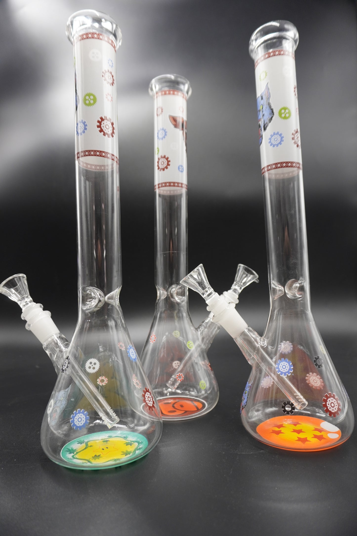 Graphic Print 12 inches Beaker bong