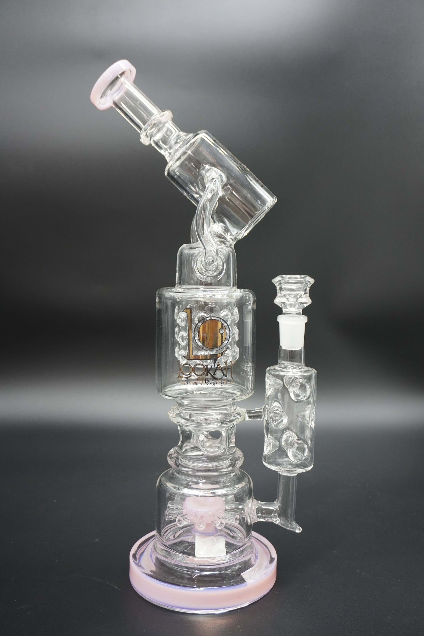 Lookah Glass Double Perc Bong with Recycler