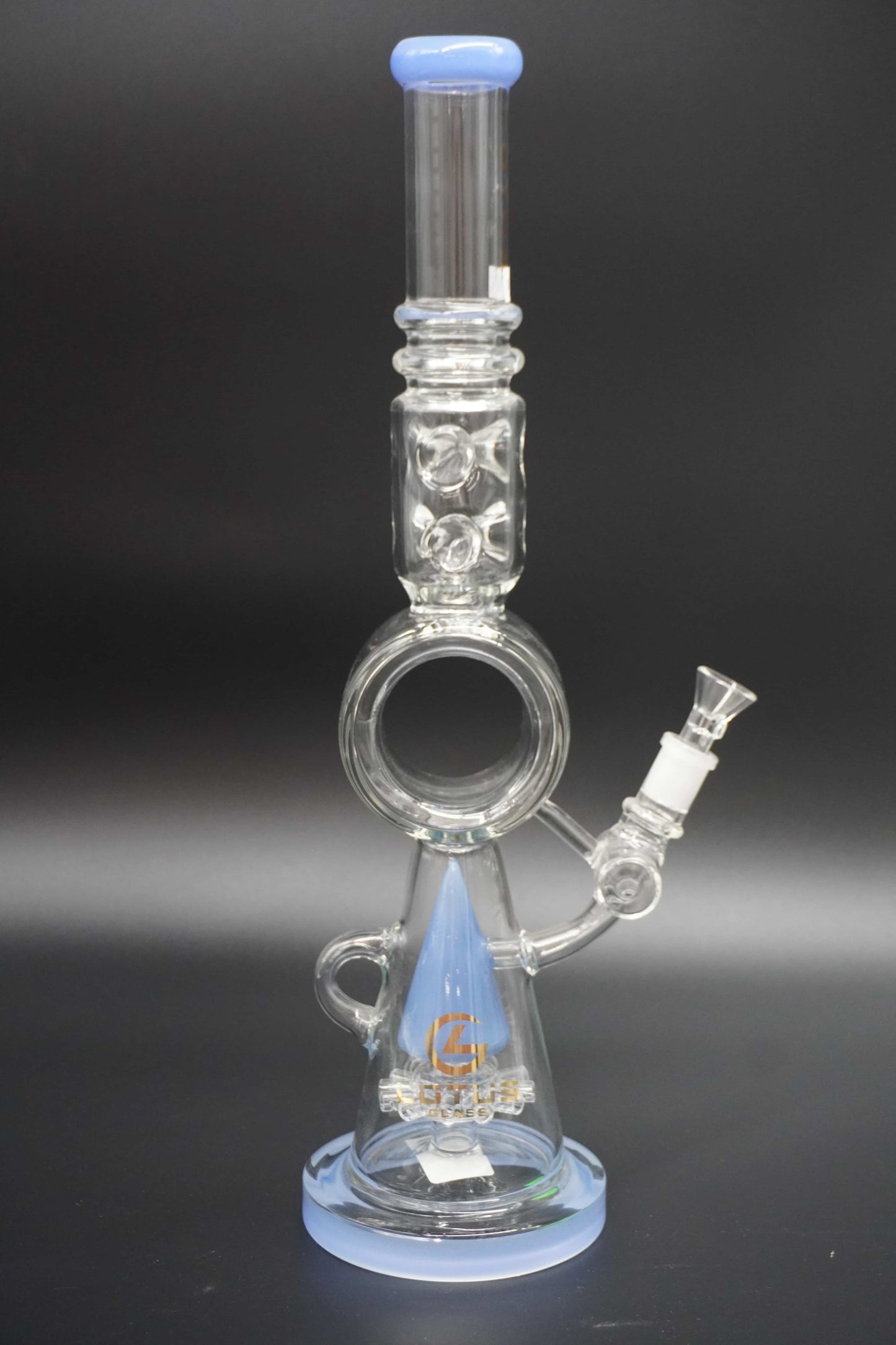 Lotus Glass Hole in the Middle Tree Perc Bong