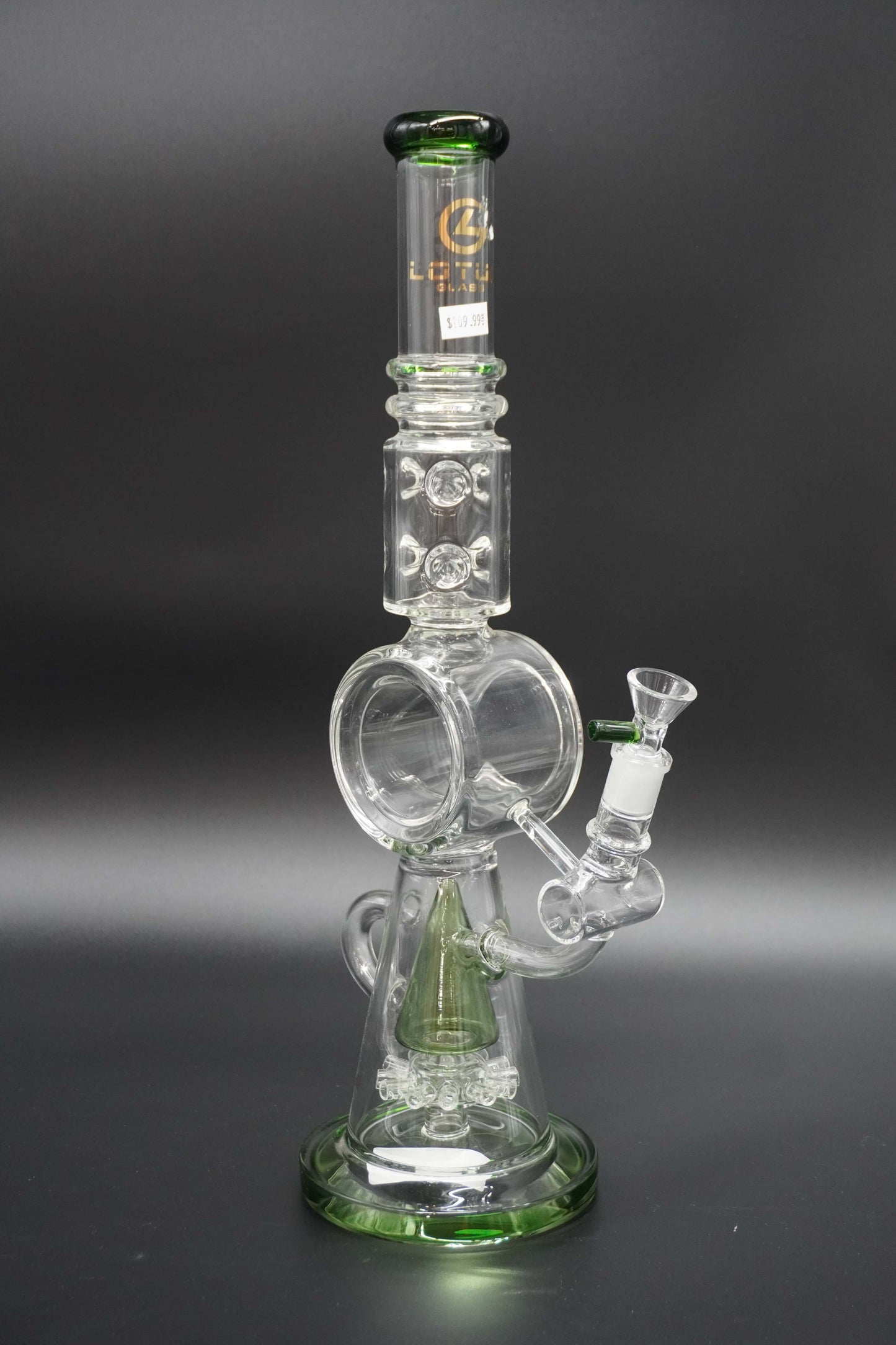 Lotus Glass Hole in the Middle Tree Perc Bong