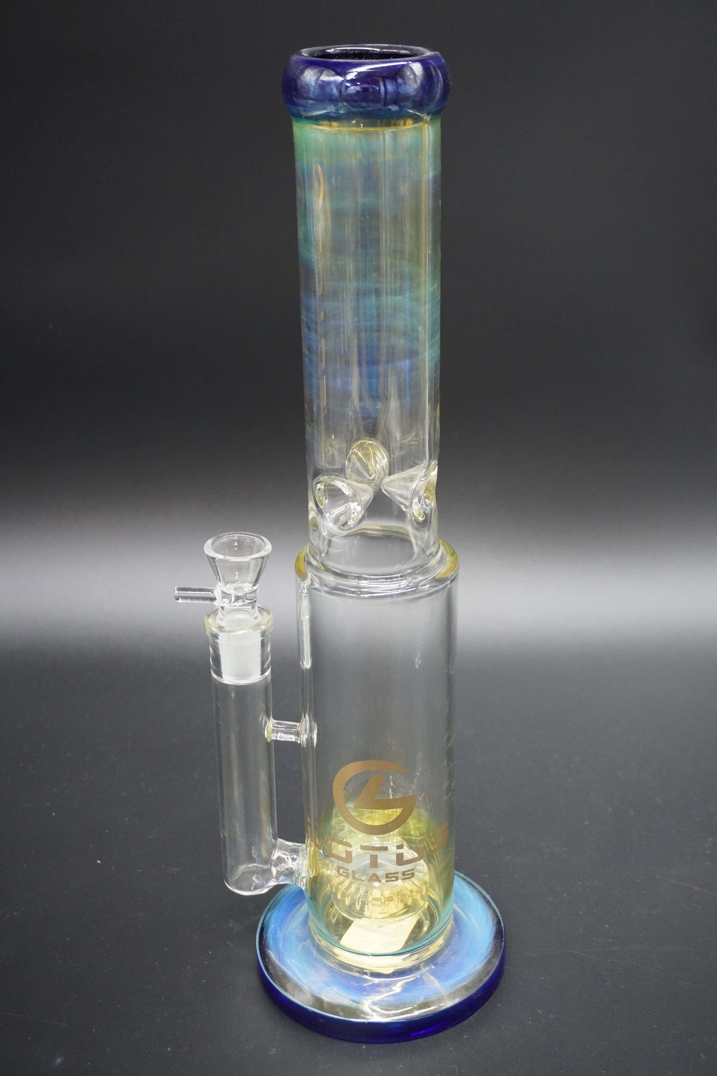 12 inches Lotus Glass Straight Bong
