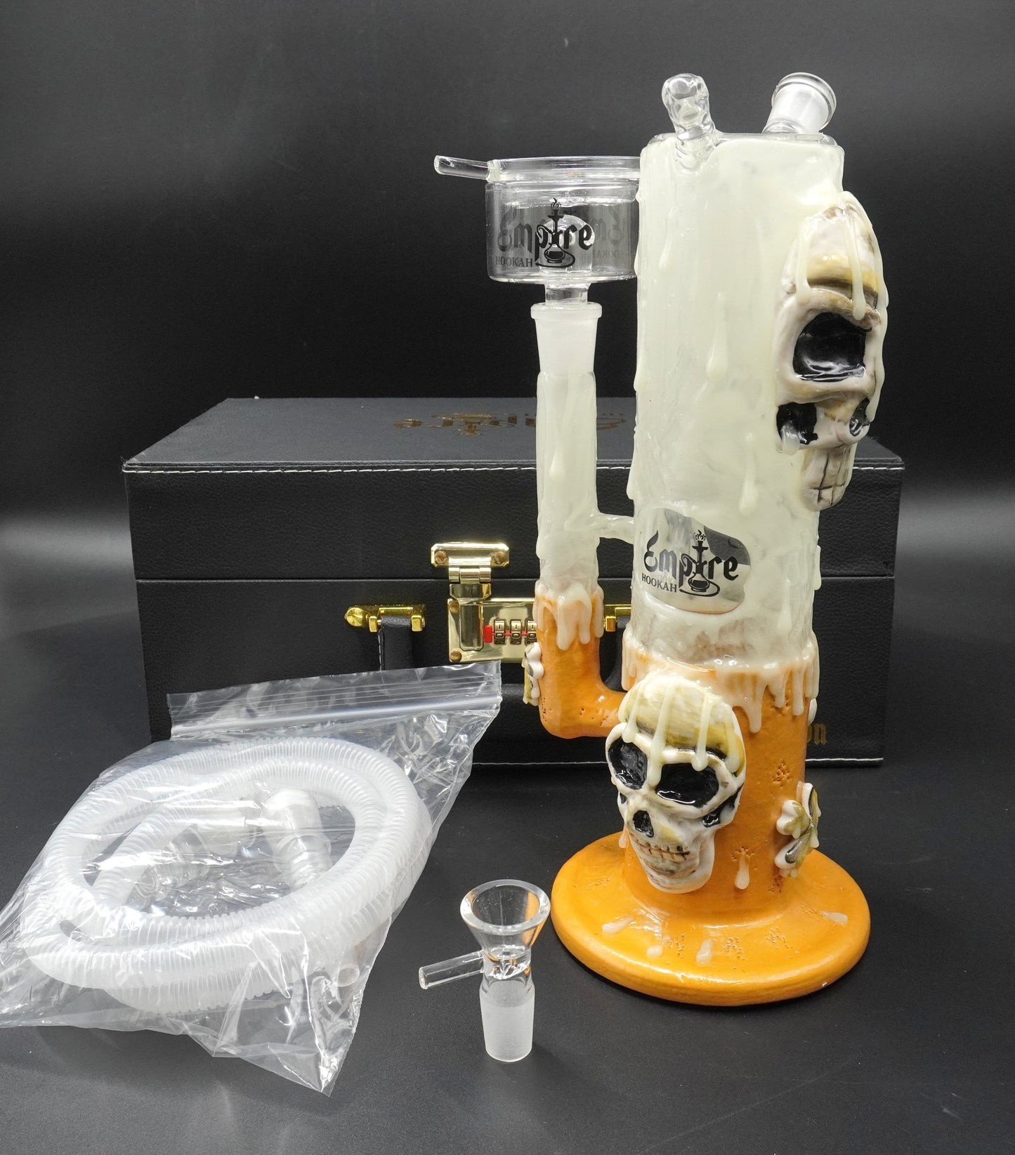 Empire Skull Glow Edition Dual Hookah & Water Pipe