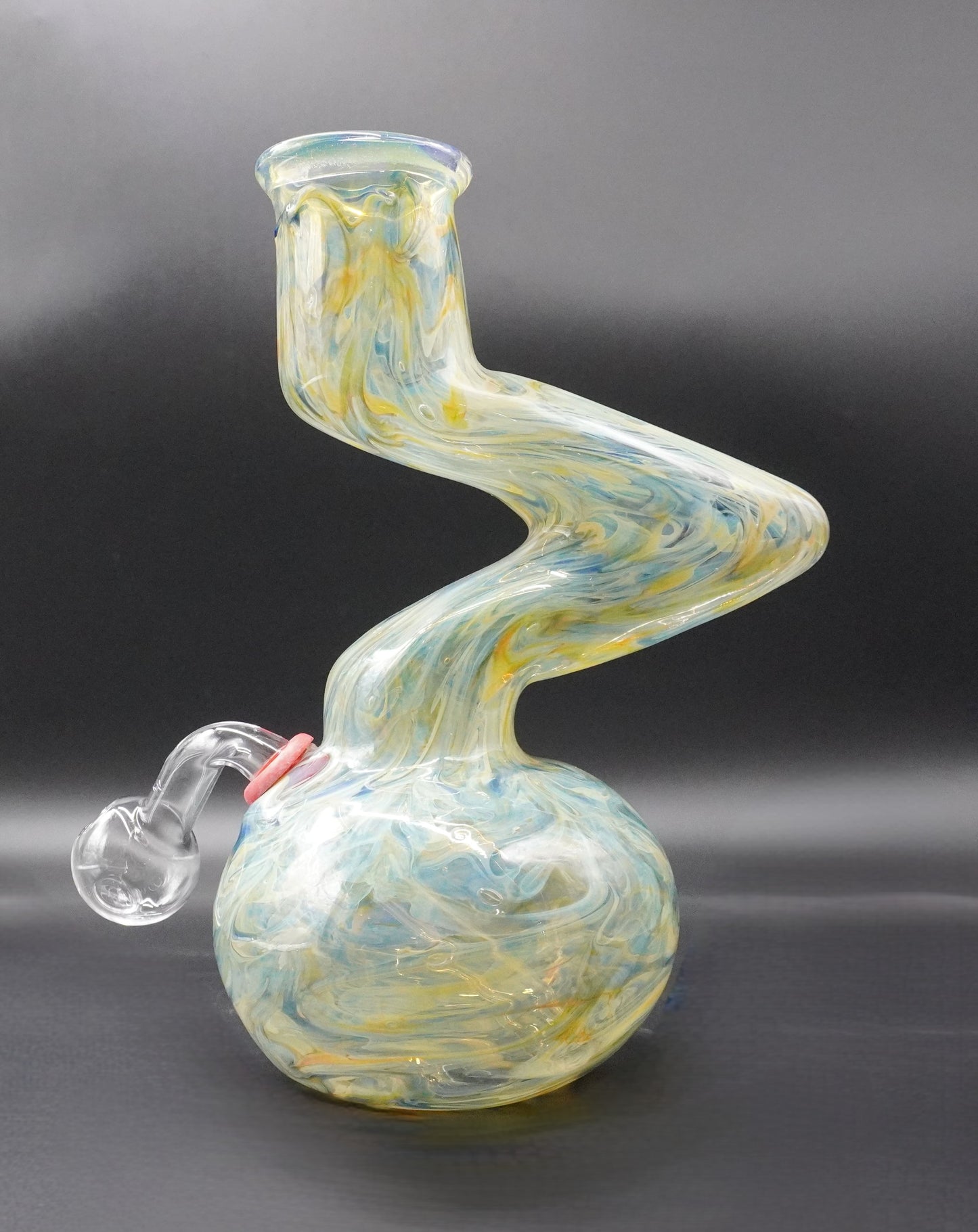 Zig Zag Oil Burner Bong – Hand Blown Swirl Borosilicate Bong
