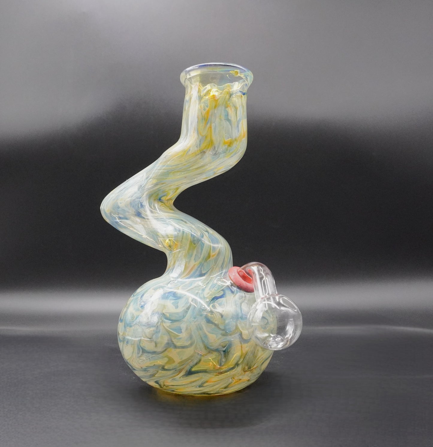 Zig Zag Oil Burner Bong – Hand Blown Swirl Borosilicate Bong
