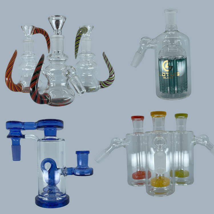 Shop Ash Catchers for Smooth Smoke | All Sizes American Made Ash Catcher Bong Available - Lotus Smoke & Gift