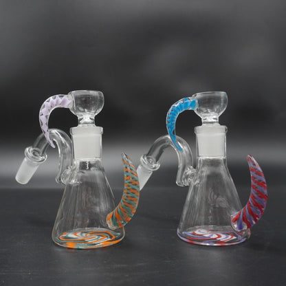 14mm 45° Beaker Ash Catcher Set with Matching Horn Bowl