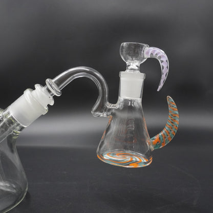 14mm 45° Beaker Ash Catcher Set with Matching Horn Bowl