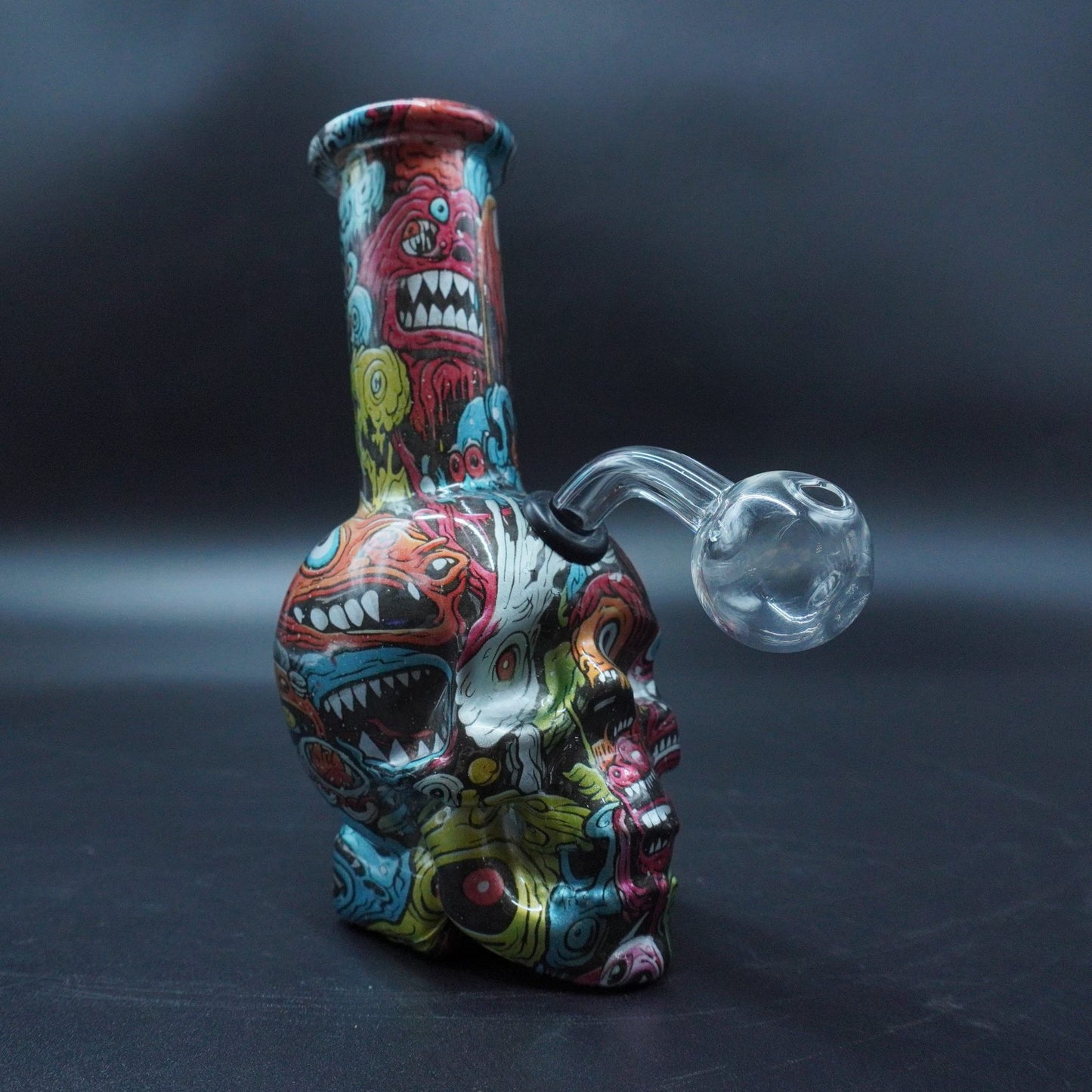 2 in 1 3D Skull Base Water Pipe (Herb or Oil)