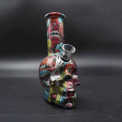 2 in 1 3D Skull Base Water Pipe (Herb or Oil)