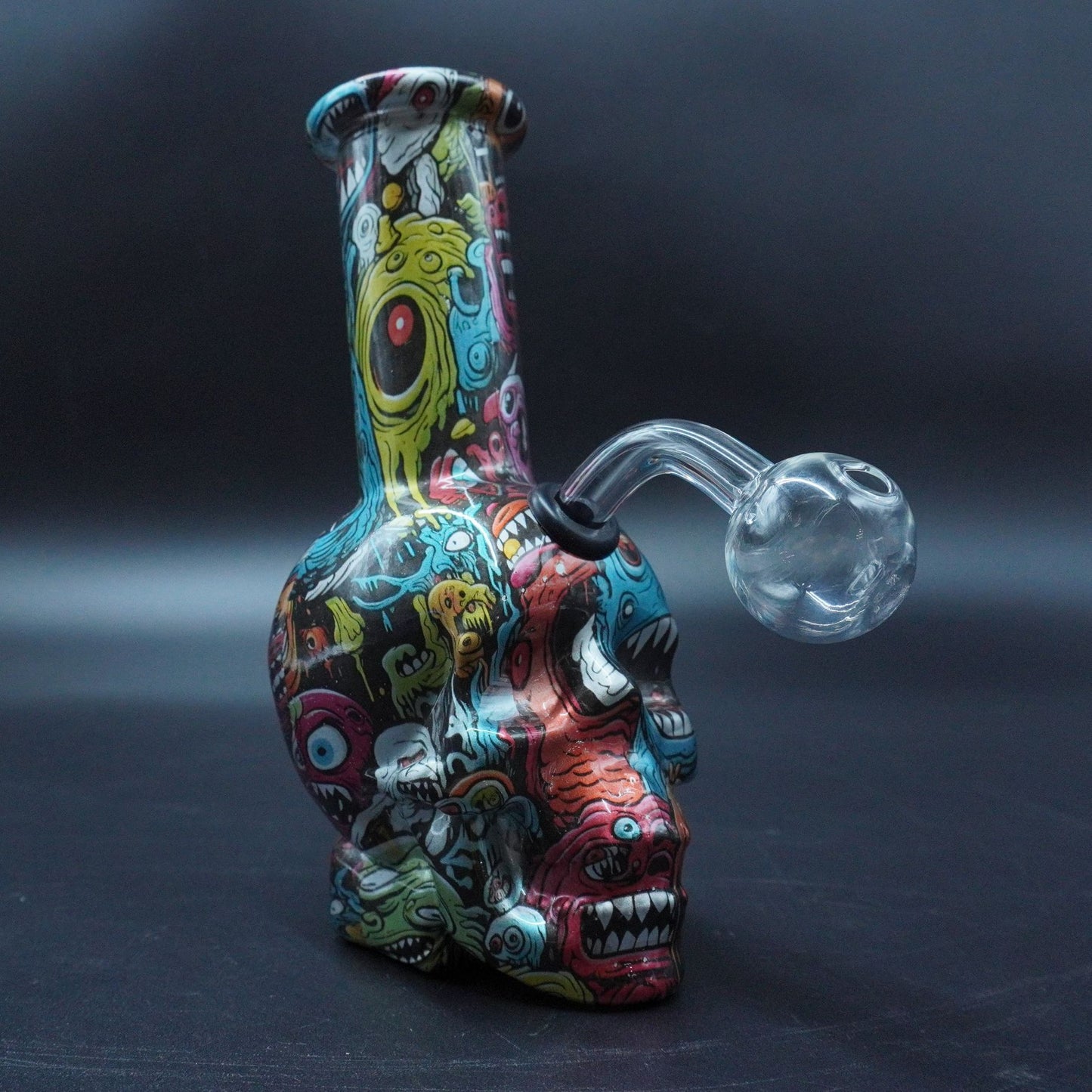 2 in 1 3D Skull Base Water Pipe (Herb or Oil)