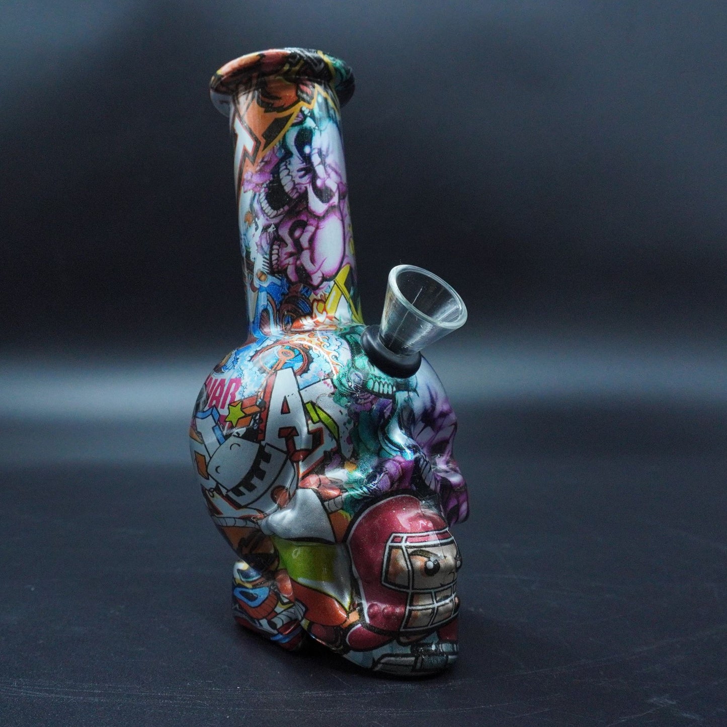 2 in 1 3D Skull Base Water Pipe (Herb or Oil)