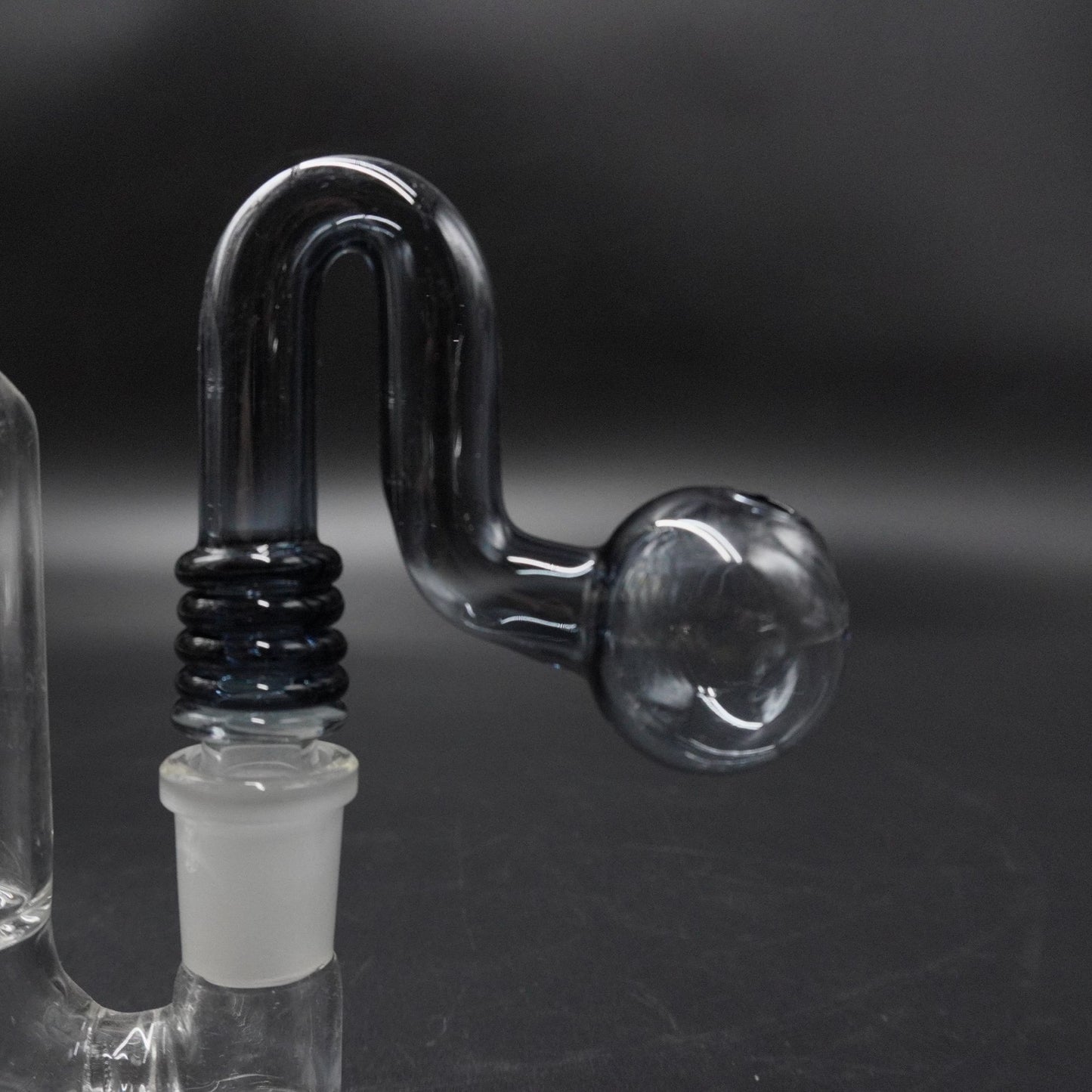 "Aura" Ribbed Glass Oil Burner Attachment 14mm