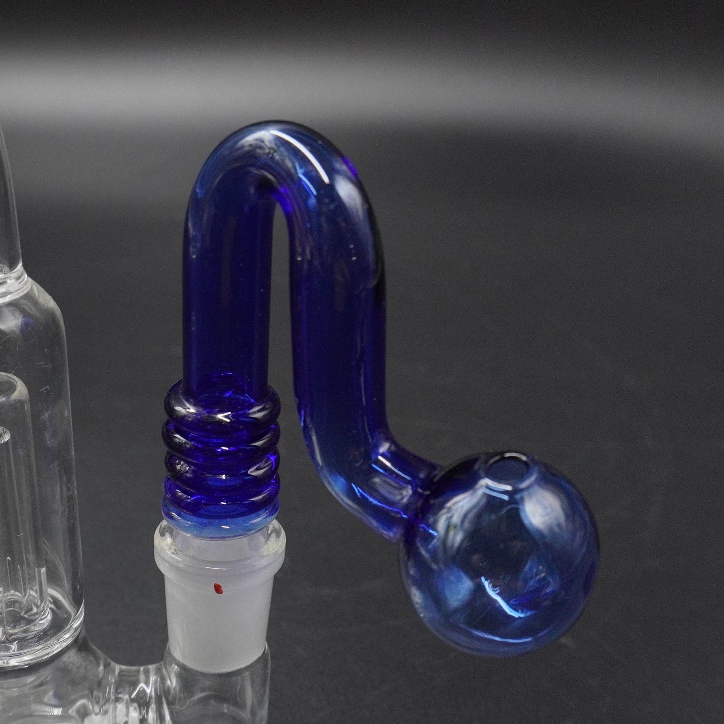 "Aura" Ribbed Glass Oil Burner Attachment 14mm