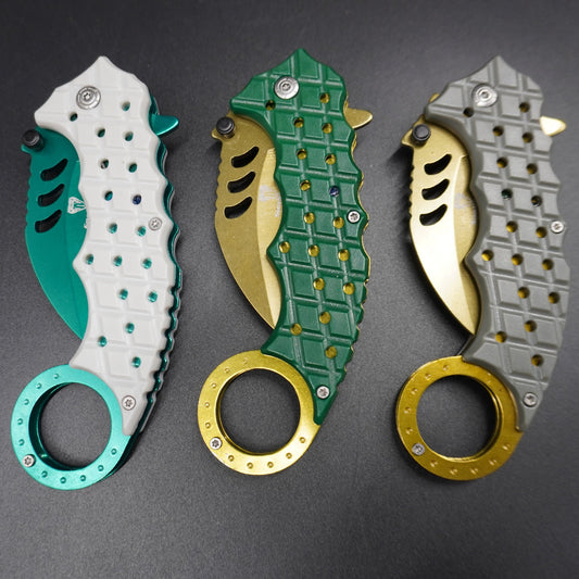 Bi-Color SnakeEye Tactical Karambit Knife