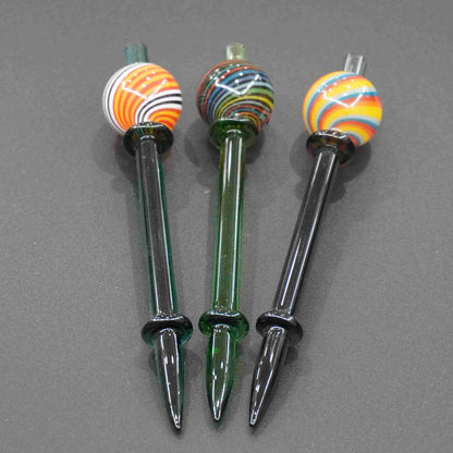 Colored glass dab stick