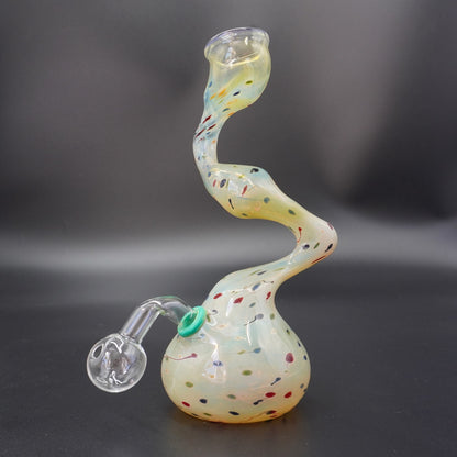 "Confetti Serpent" Fumed Glass Oil Burner