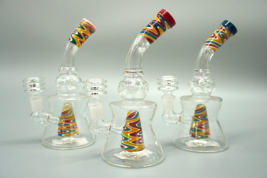 Bend Mouth Piece Colorful Candy Bong