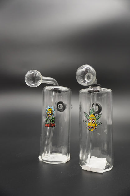 Clear Glass Cylinder Oil Burner Pipe