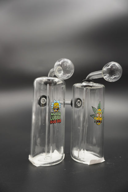 Clear Glass Cylinder Oil Burner Pipe