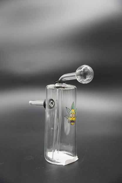 Clear Glass Cylinder Oil Burner Pipe