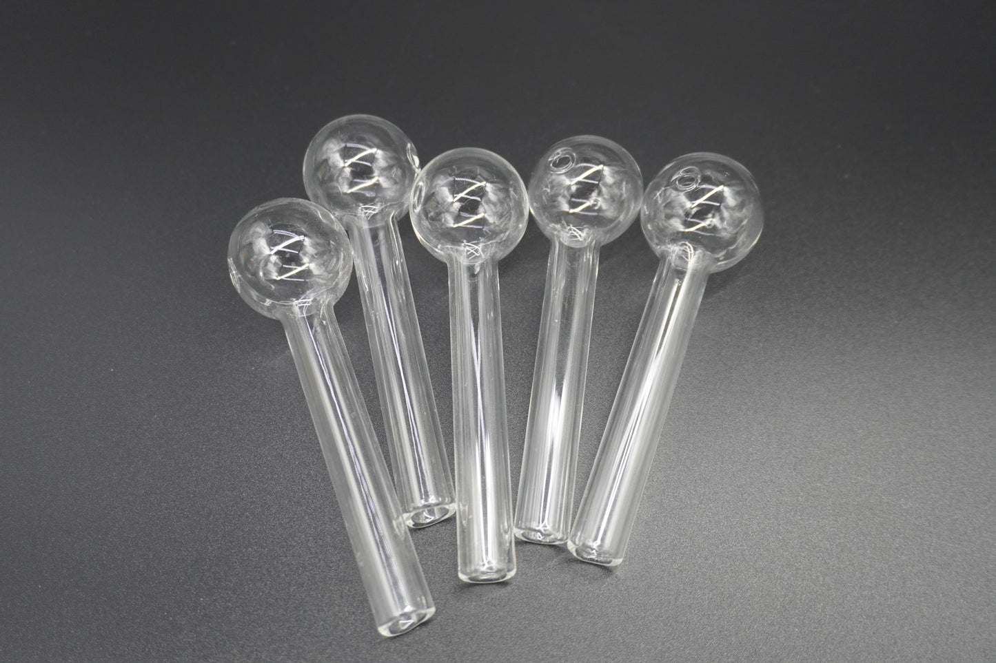 Clear 4 inches Pyrex Oil Burner Pipe ( 5 Pack)