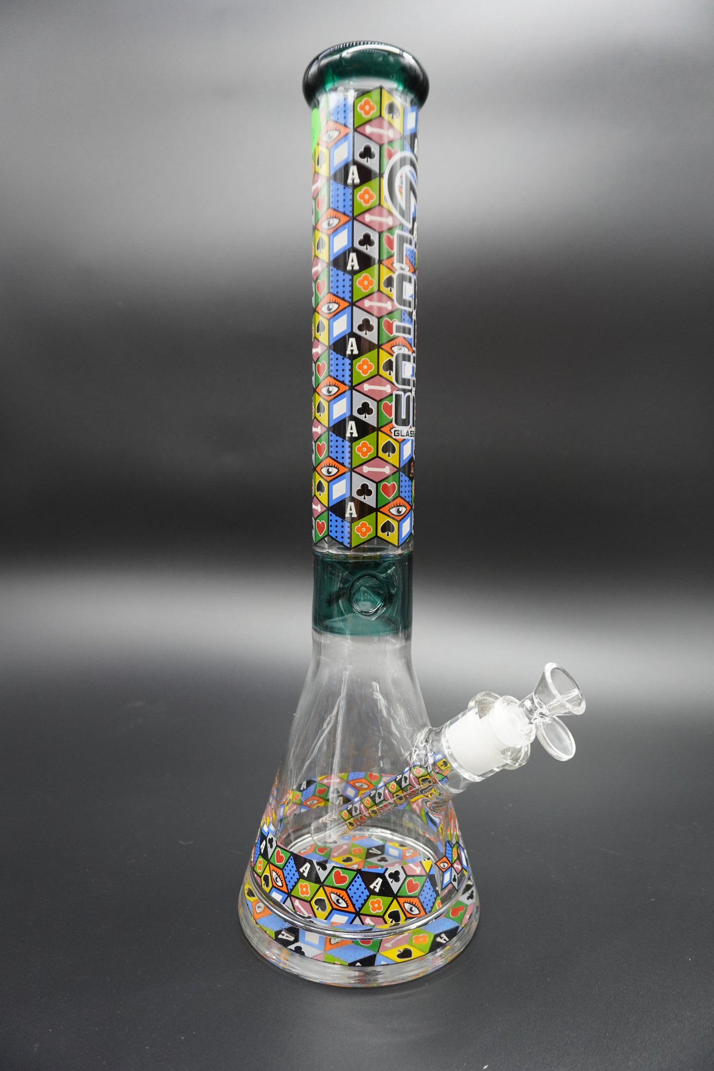 16 inches Poker SIgn Imprint Beaker Bong