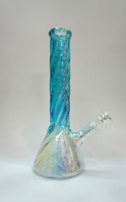 10” Twisted Electroplated Beaker Water Pipe Bong