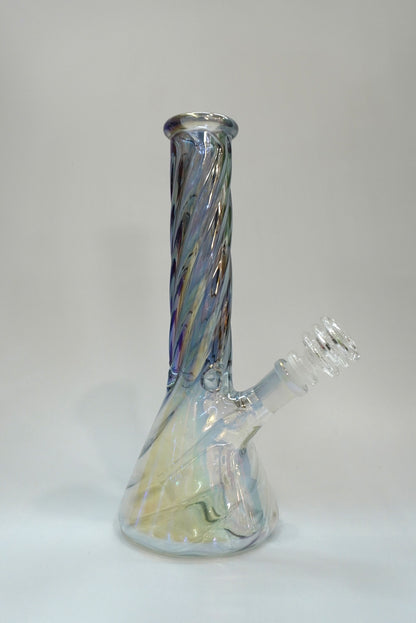 10” Twisted Electroplated Beaker Water Pipe Bong