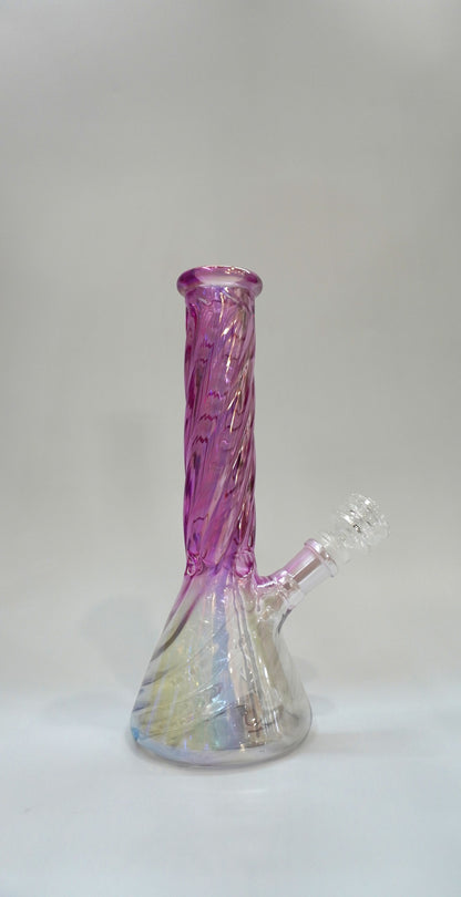 10” Twisted Electroplated Beaker Water Pipe Bong
