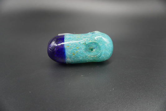 3.5-Inch Dual-Tone Blue Hand Pipe