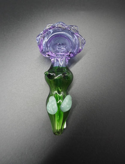 5-Inch Flower-Themed Glass Pipe