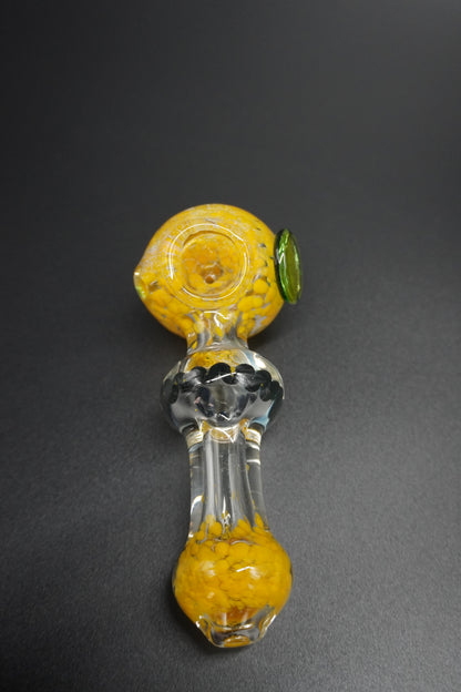 Shiny Yellow Glass Pipe 5 inches