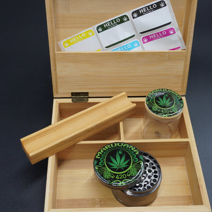 Marijuana Leaf Large Accessories Box