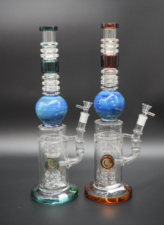 Globe Lotus Glass Bong