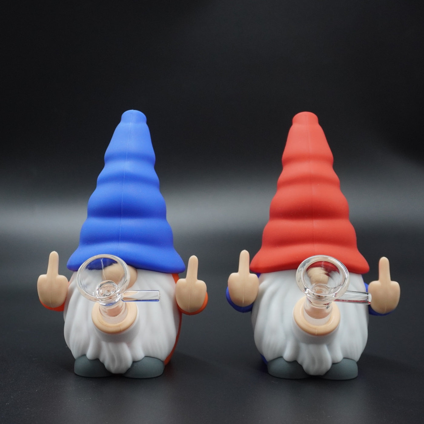 Middle Finger Gnome Silicone Bong