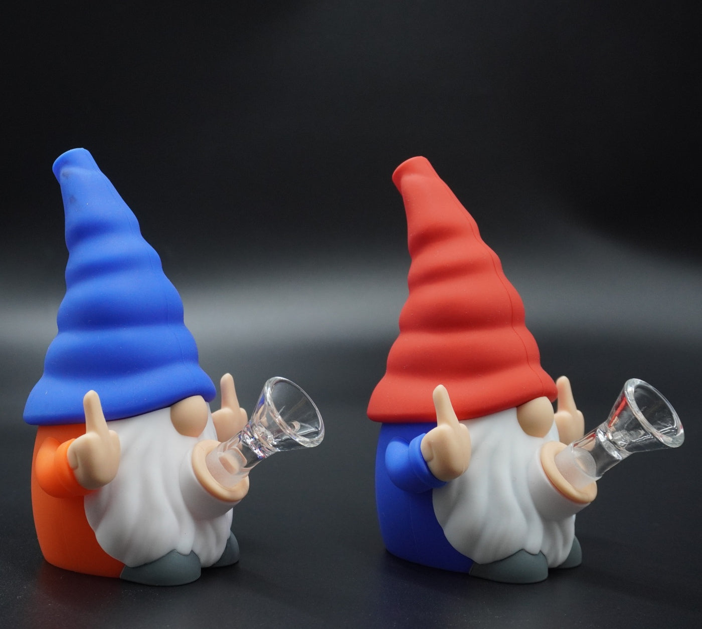 Middle Finger Gnome Silicone Bong